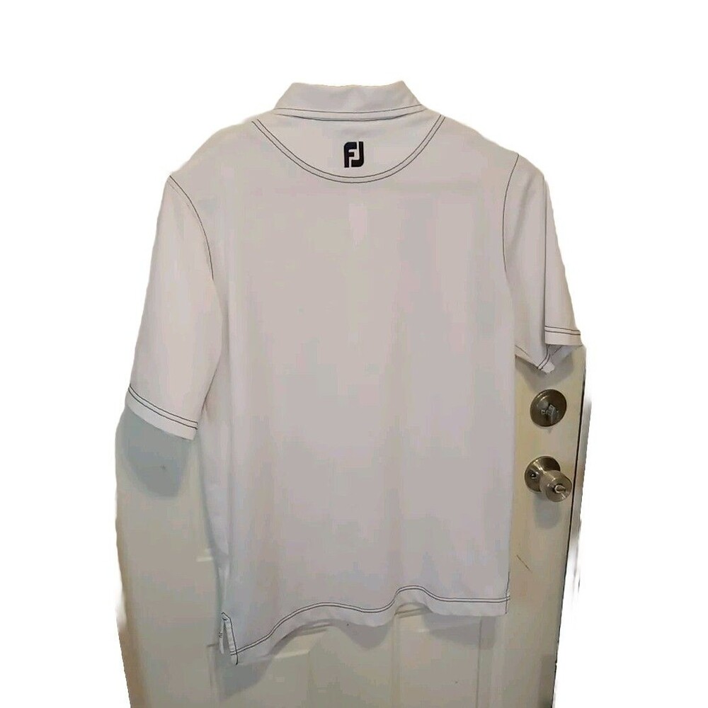 FootJoy Polo Shirt Men’s Size Large – White 3-Button Web.com Tour Championship‎ - Picture 6 of 8